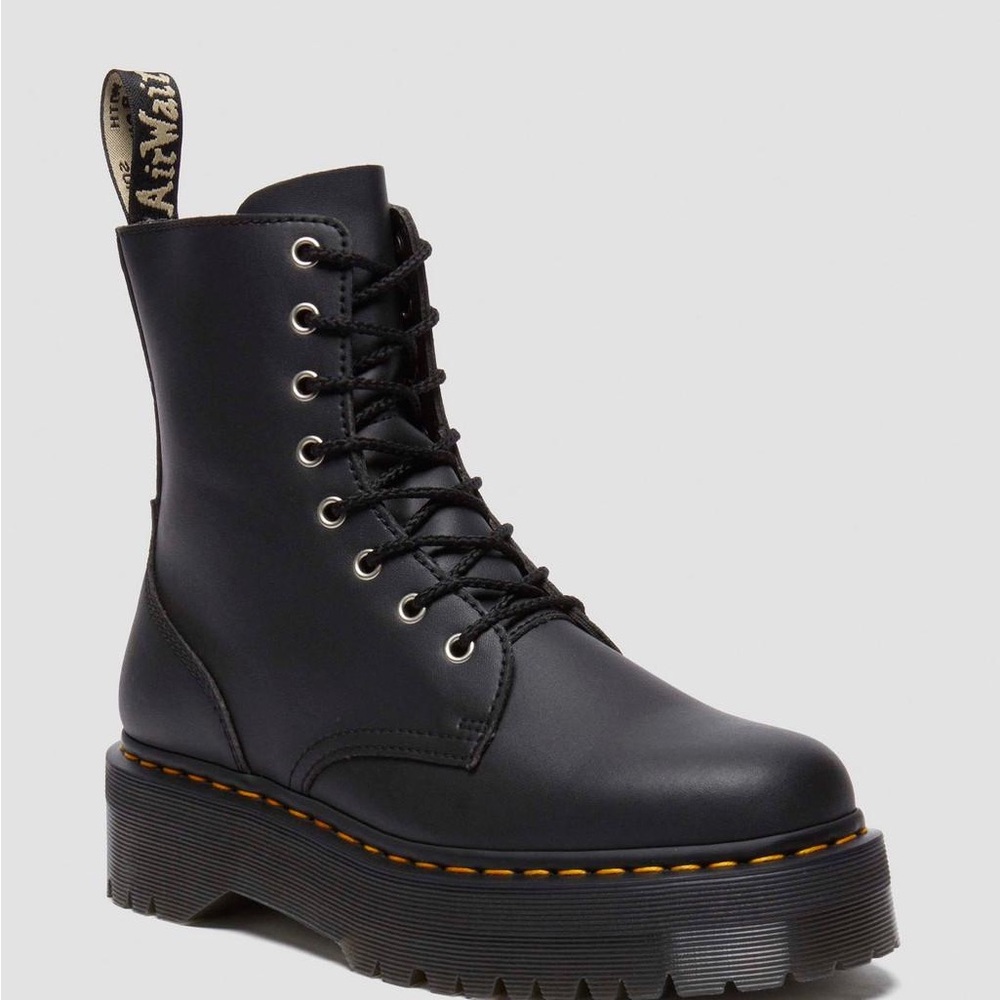 Dr. Martens Black Jadon III Combat Boots with Platform Sole